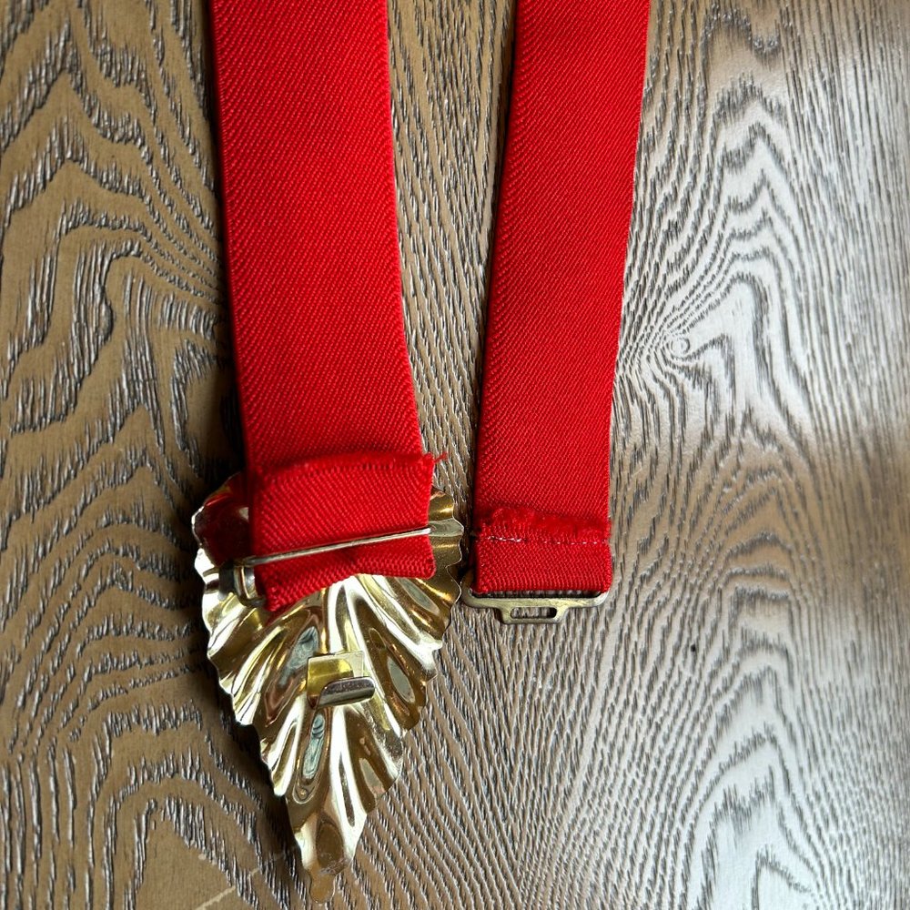 Gold Leaf Red Belt - Vintage 1980's - Picture 7 of 10
